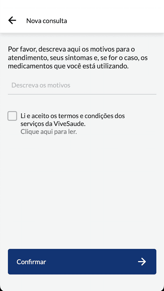 Solicitação de consulta